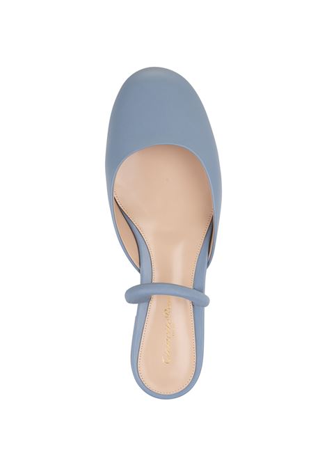 GIANVITO ROSSI Ballerine Slingback Tivoli In Nappa Azzurra - GIANVITO ROSSI