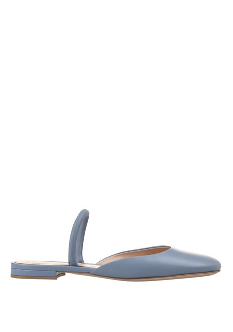 GIANVITO ROSSI Ballerine Slingback Tivoli In Nappa Azzurra - GIANVITO ROSSI