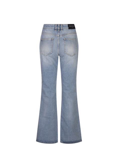 BALMAIN Jeans Flare In Denim Blu - BALMAIN