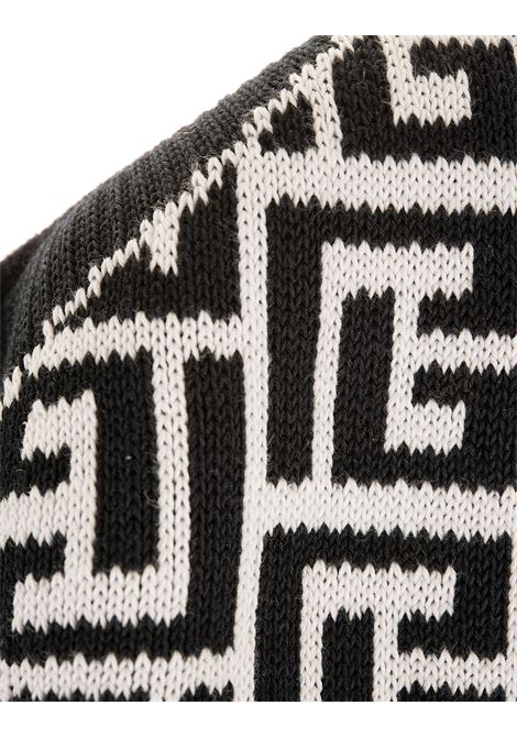 BALMAIN Mascherina Monogram Nera E Avorio - BALMAIN