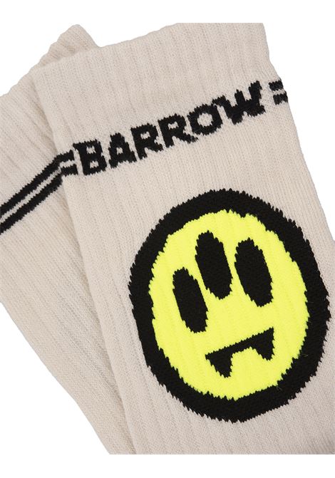 BARROW Calzini Tortora Con Logo E Smile - BARROW
