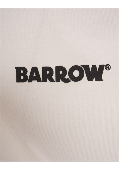 BARROW T-Shirt Bianca Con Logo E Smile - BARROW