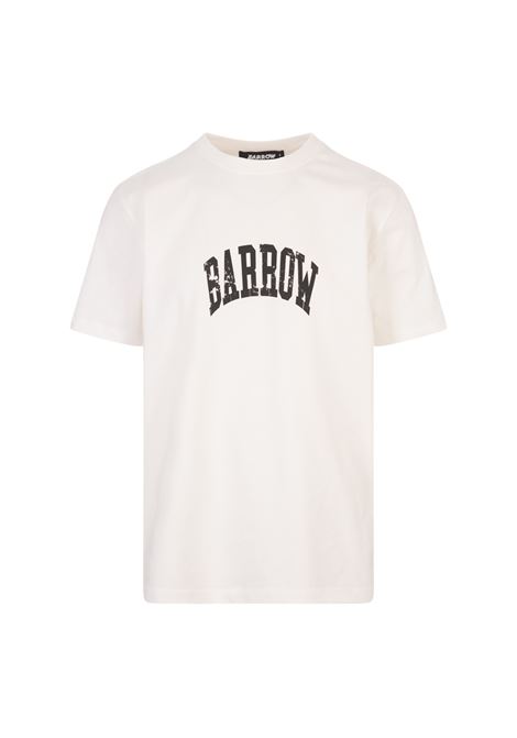 BARROW T-Shirt Bianca Con Logo e Smile - BARROW