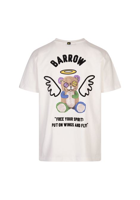 BARROW T-Shirt Bianca Con Stampa Grafica - BARROW