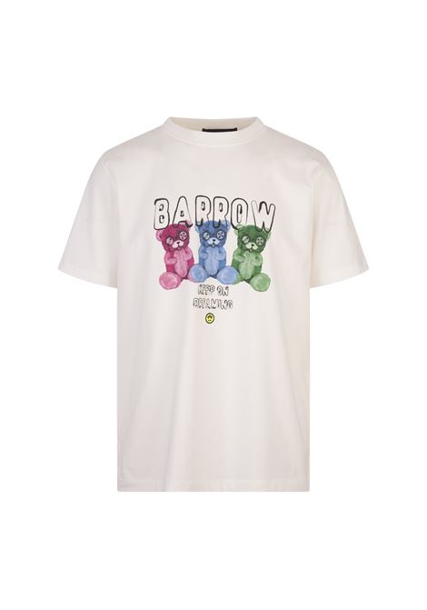 BARROW T-Shirt Bianca Con Stampa Logo - BARROW