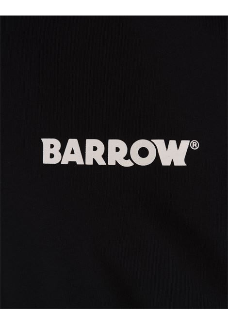 BARROW T-Shirt Nera Con Logo E Smile - BARROW