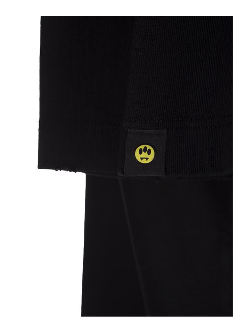 BARROW T-Shirt Nera Con Logo Sul Girocollo - BARROW