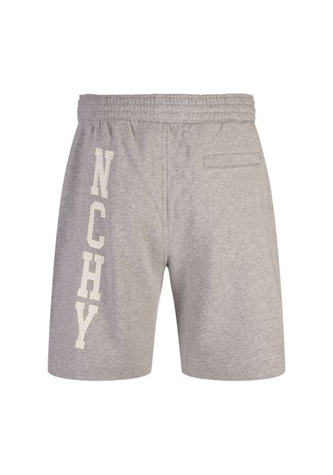 GIVENCHY Bermuda Grigio Chiaro Melange Con Patch Logo - GIVENCHY