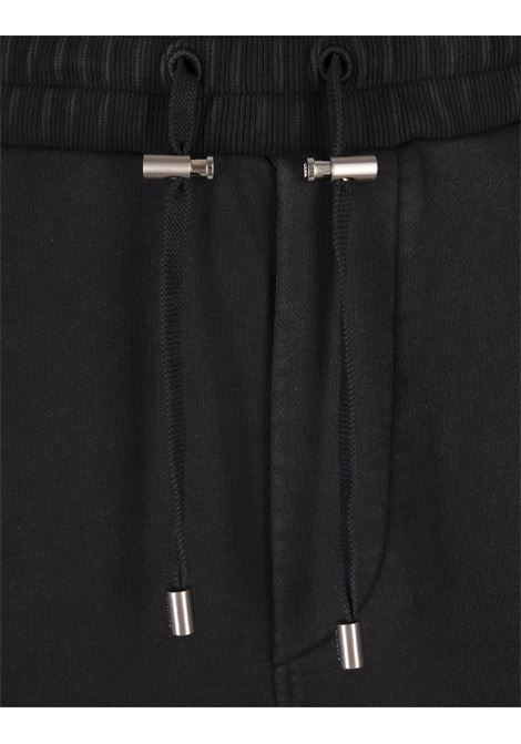 BALMAIN Bermuda In Cotone Nero Con Logo Balmain Vintage - BALMAIN