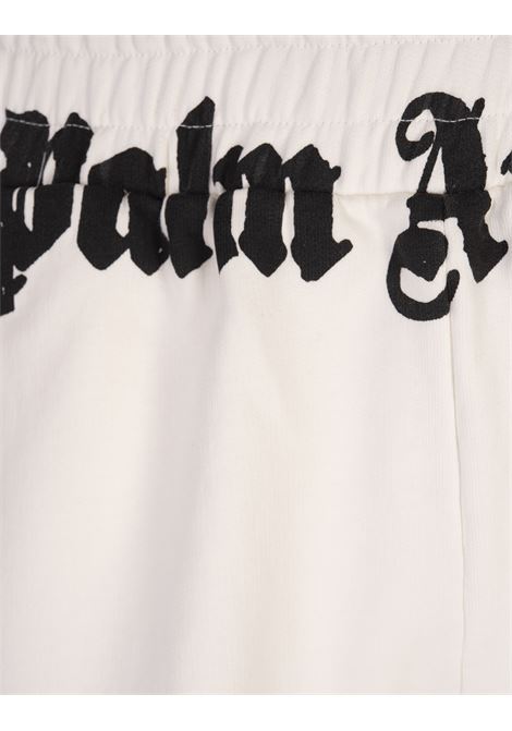 PALM ANGELS Bermuda Sportivi Bianchi Con Logo Sulla Vita - PALM ANGELS