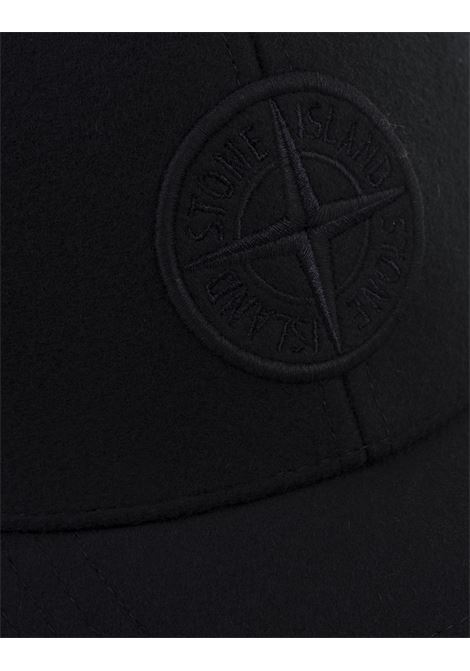 STONE ISLAND Berretto In Flanella Blu Navy - STONE ISLAND
