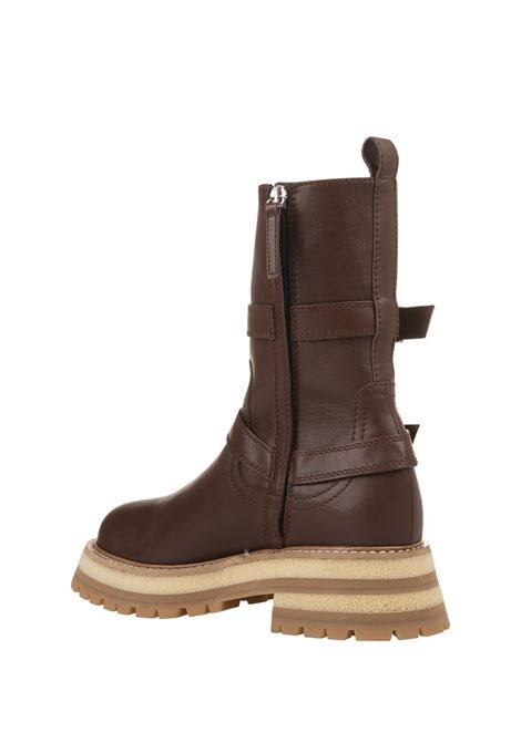 ERMANNO SCERVINO Biker In Pelle Marrone Scuro Con Cinturini - ERMANNO SCERVINO