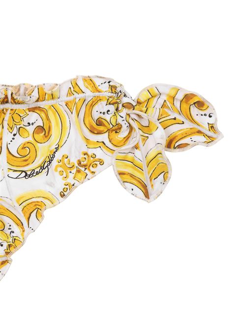 DOLCE & GABBANA KIDS Bikini Con Stampa Maiolica Gialla - DOLCE & GABBANA KIDS