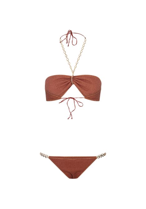 OSEREE Bikini Lumière O Chain Bandeau Arancione - OSEREE