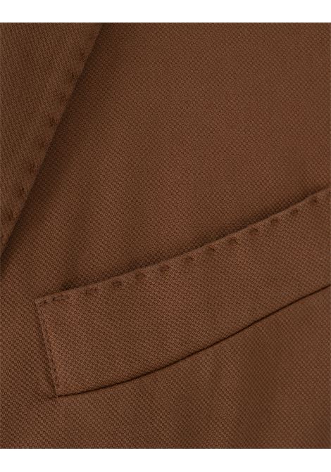 RUSSO CAPRI Blazer In Cotone Oxford Marrone Chiaro - RUSSO CAPRI