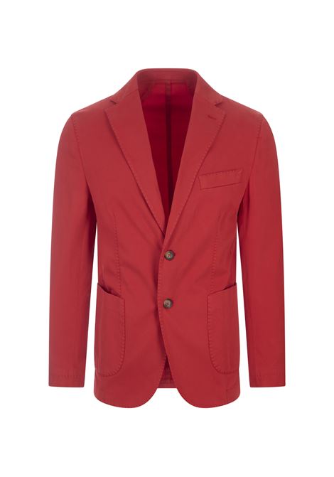 RUSSO CAPRI Blazer In Cotone Oxford Rosso - RUSSO CAPRI