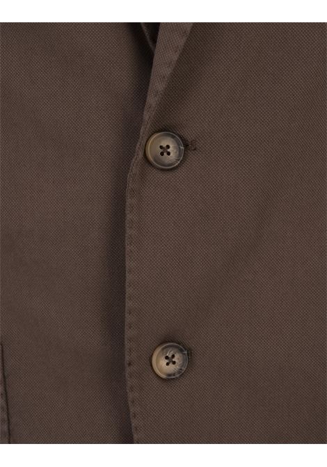 RUSSO CAPRI Blazer In Cotone Oxford Verde Militare - RUSSO CAPRI