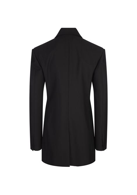 GIVENCHY Blazer In Lana Nera Con Righe In Lurex - GIVENCHY