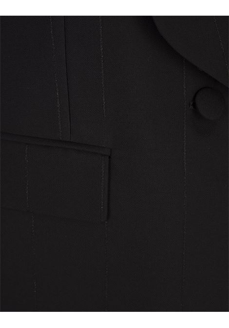 GIVENCHY Blazer In Lana Nera Con Righe In Lurex - GIVENCHY