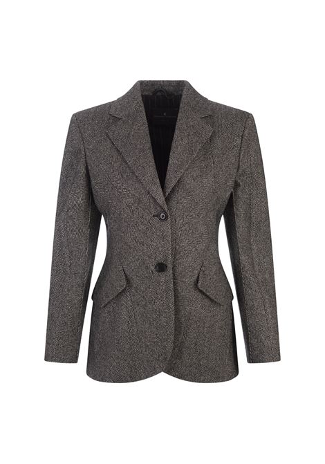 ERMANNO SCERVINO Blazer Slim Fit Con Motivo a Spina Di Pesce - ERMANNO SCERVINO