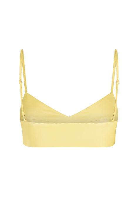 BLUMARINE Top Bra In Pelle Gialla - BLUMARINE