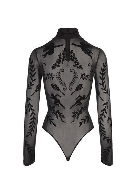 CASABLANCA Body Nero Con Effetto Devorée' - CASABLANCA