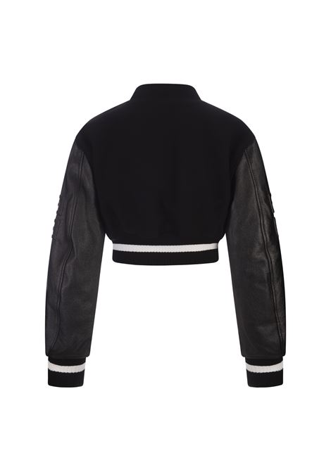 GIVENCHY Bomber Corto GIVENCHY Nero In Lana E Pelle - GIVENCHY