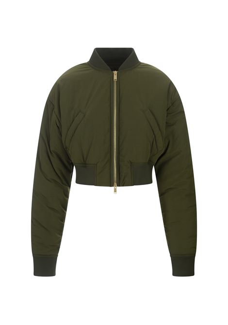 FABIANA FILIPPI Bomber Crop Imbottito Verde Oliva - FABIANA FILIPPI