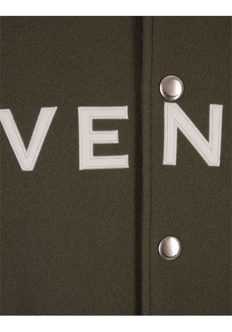 GIVENCHY Bomber GIVENCHY Khaki E Bianco In Lana E Pelle - GIVENCHY