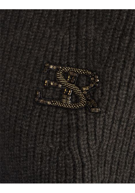 ERMANNO SCERVINO Bomber In Cashmere Grigio Con Logo - ERMANNO SCERVINO