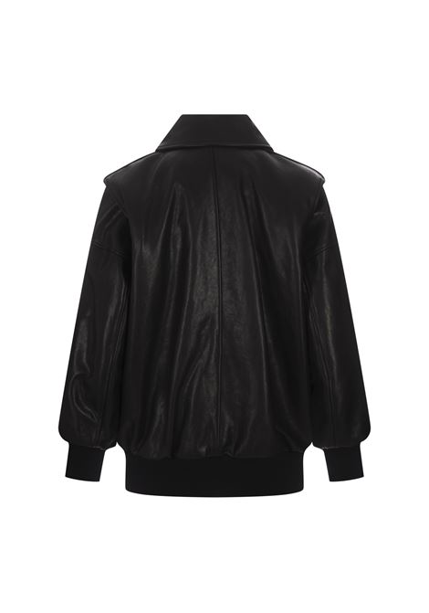 ALEXANDER MCQUEEN Bomber Modello Aviatore Oversize In Nero - ALEXANDER MCQUEEN