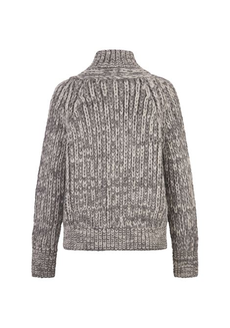 ERMANNO SCERVINO Bomber Monopetto In Lana Melange - ERMANNO SCERVINO