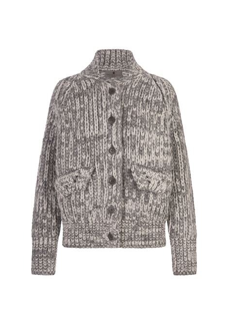 ERMANNO SCERVINO Bomber Monopetto In Lana Melange - ERMANNO SCERVINO