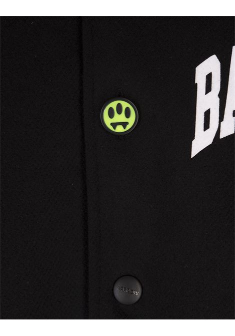 BARROW Bomber Nero E Bianco Con Smile E Logo Lettering - BARROW