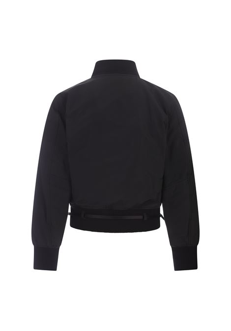 GIVENCHY Bomber Voyou In Taffetà Di Cotone Nero - GIVENCHY