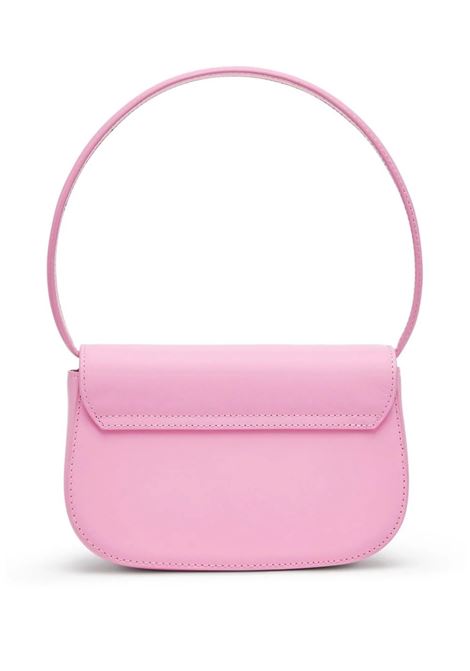 DIESEL Borsa 1DR In Pelle Gommata Opaca Rosa - DIESEL