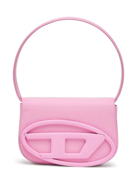 DIESEL Borsa 1DR In Pelle Gommata Opaca Rosa - DIESEL