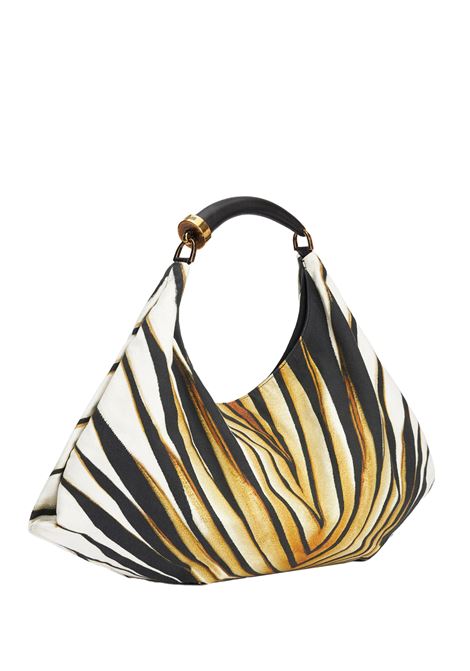 ROBERTO CAVALLI Borsa A Mano Grande In Tela - ROBERTO CAVALLI