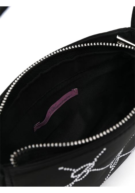 MISS BLUMARINE KIDS Borsa A Mano Nera Con Motivo Monogram Di Strass - MISS BLUMARINE KIDS