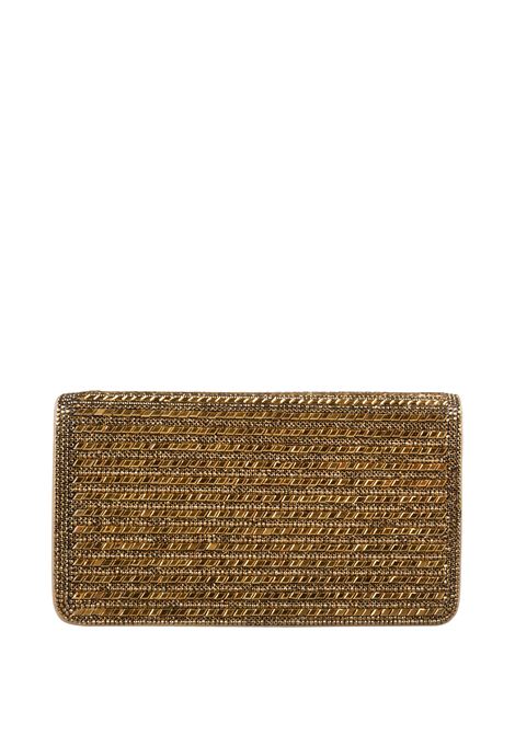 ROBERTO CAVALLI Borsa A Mano Roar Dorata Con Tigri Gioiello - ROBERTO CAVALLI