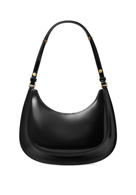 TORY BURCH Borsa A Mezzaluna Robinson Convertibile In Pelle Nera - TORY BURCH
