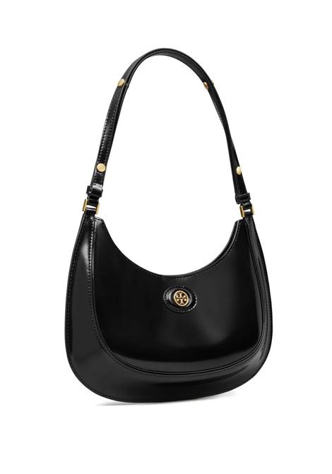 TORY BURCH Borsa A Mezzaluna Robinson Convertibile In Pelle Nera - TORY BURCH