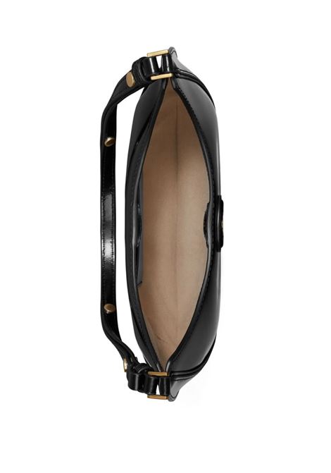 TORY BURCH Borsa A Mezzaluna Robinson Convertibile In Pelle Nera - TORY BURCH