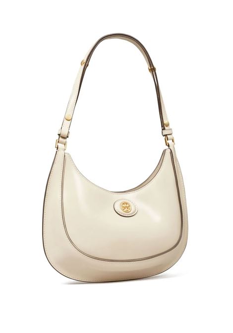 TORY BURCH Borsa A Mezzaluna Robinson Convertibile In Pelle Shea Butter - TORY BURCH