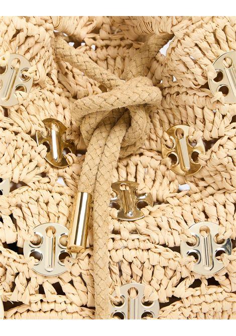 RABANNE Borsa A Secchiello Paco In Rafia Naturale Con Dischi 1969 - RABANNE