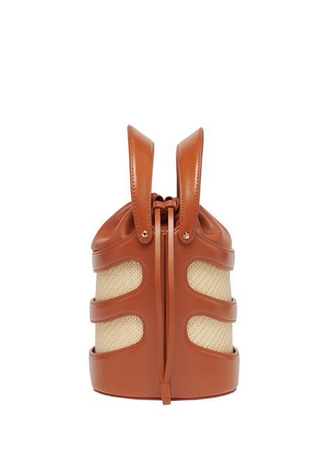 ALEXANDER MCQUEEN Borsa A Secchiello The Rise In Tan/Naturale - ALEXANDER MCQUEEN