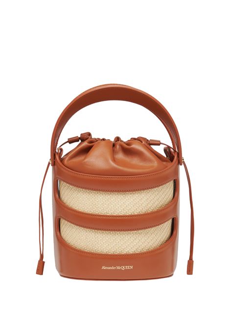 ALEXANDER MCQUEEN Borsa A Secchiello The Rise in Tan/Naturale - ALEXANDER MCQUEEN