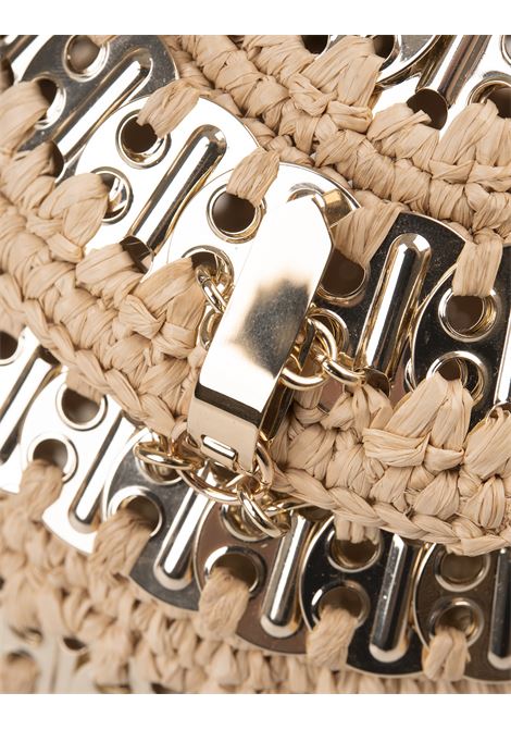 RABANNE Borsa A Spalla 1969 Ball In Rafia E Metallo - RABANNE