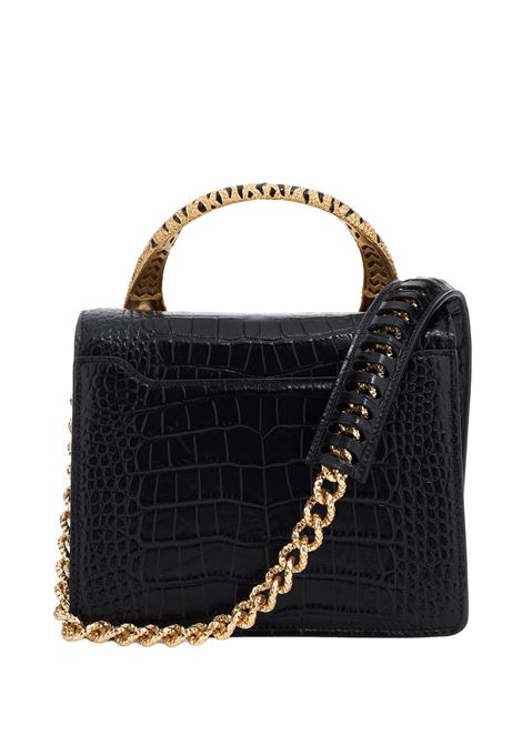 ROBERTO CAVALLI Borsa A Spalla Roar Grande Nera Con Tigri Gioiello - ROBERTO CAVALLI