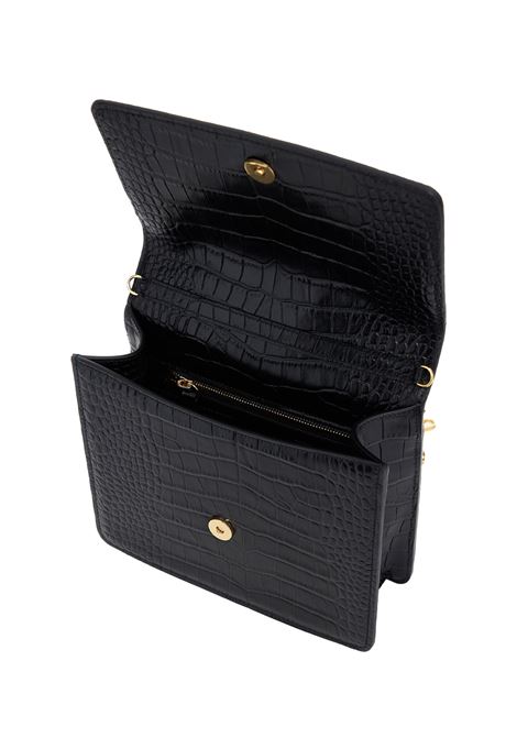 ROBERTO CAVALLI Borsa A Spalla Roar Grande Nera Con Tigri Gioiello - ROBERTO CAVALLI